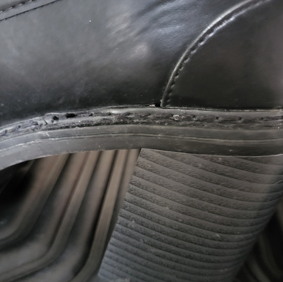 New York and Company Women's Black Brooke Heel Loafer Shoes Chunky Y2K! Size 10 - Picture 7 of 7